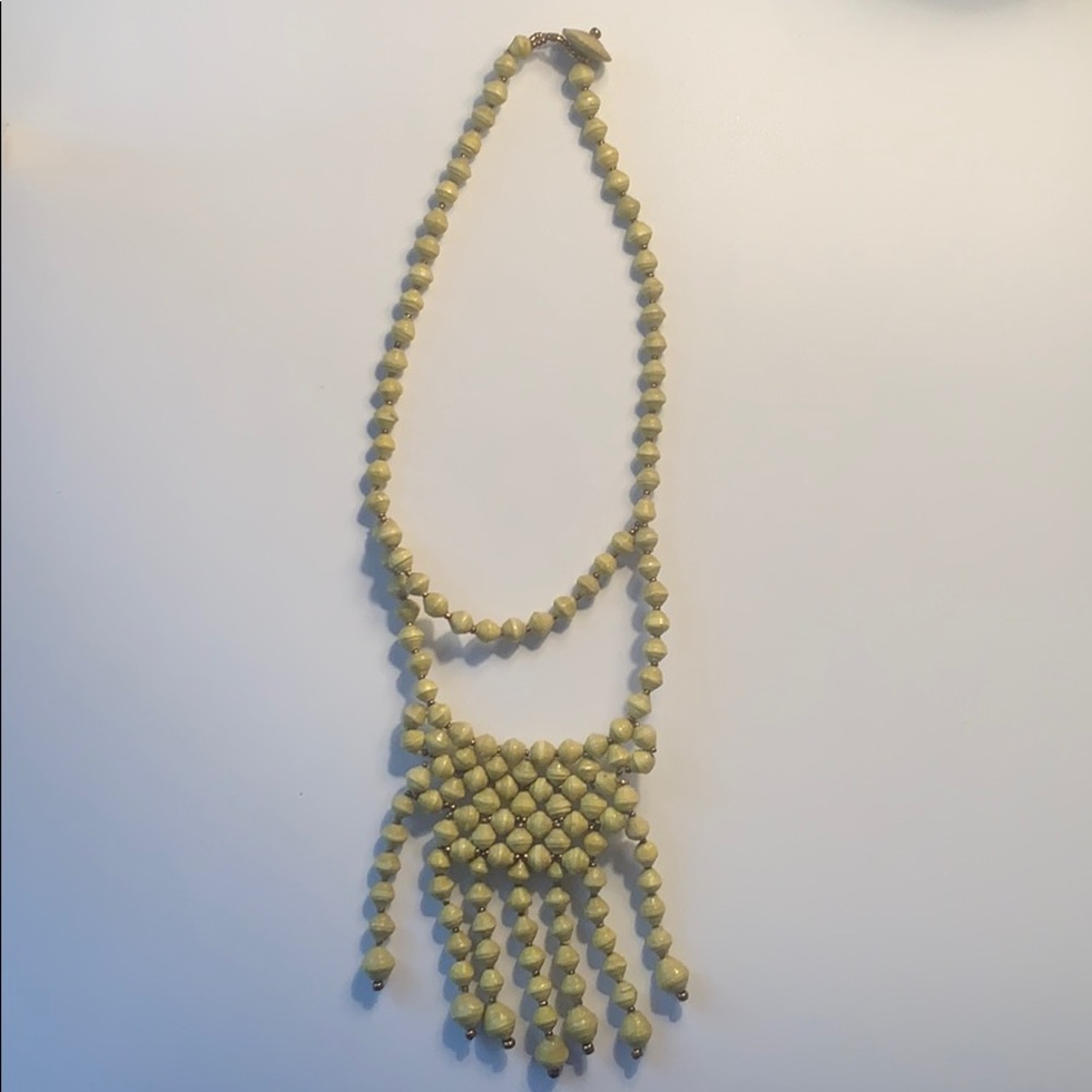Noon day paper bead necklace